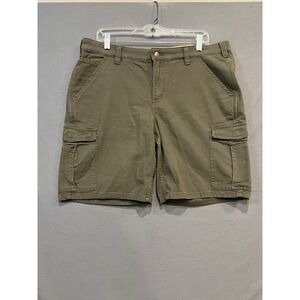 Carhartt Canvas Cargo Short Women's 14 Green Original Fit Work Hiking Outdoors